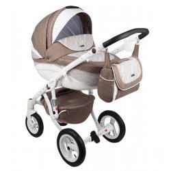 B51 - Детская коляска Adamex Barletta NEW 2 в 1 Ecco кожа 50%